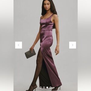 Black Halo Purple Maxi Dress with Slit